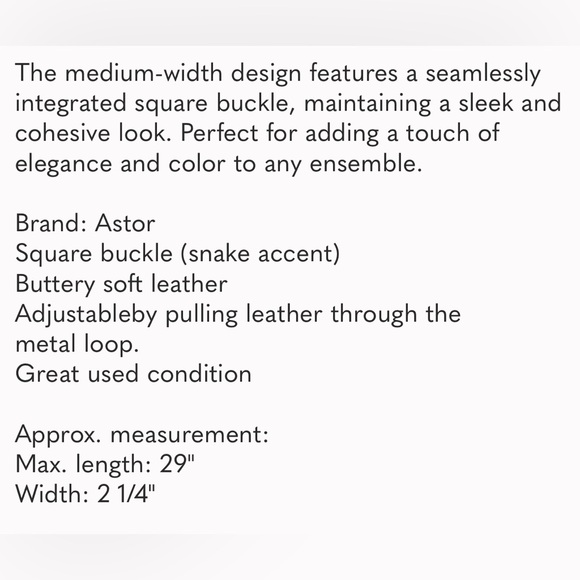 Vintage Genuine Leather Red Belt - Picture 6 of 6